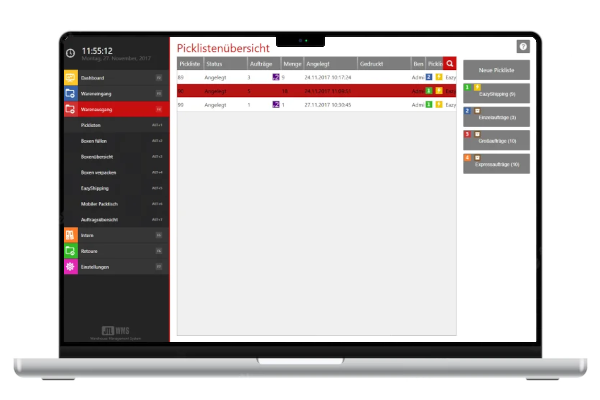 JTL-WMS Lagerverwaltung - Perfekte Lagerübersicht mit Touch-optimierter Benutzeroberfläche