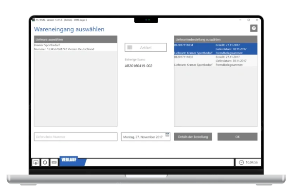 JTL-WMS Lagerverwaltung - Dynamischer Wareneingang