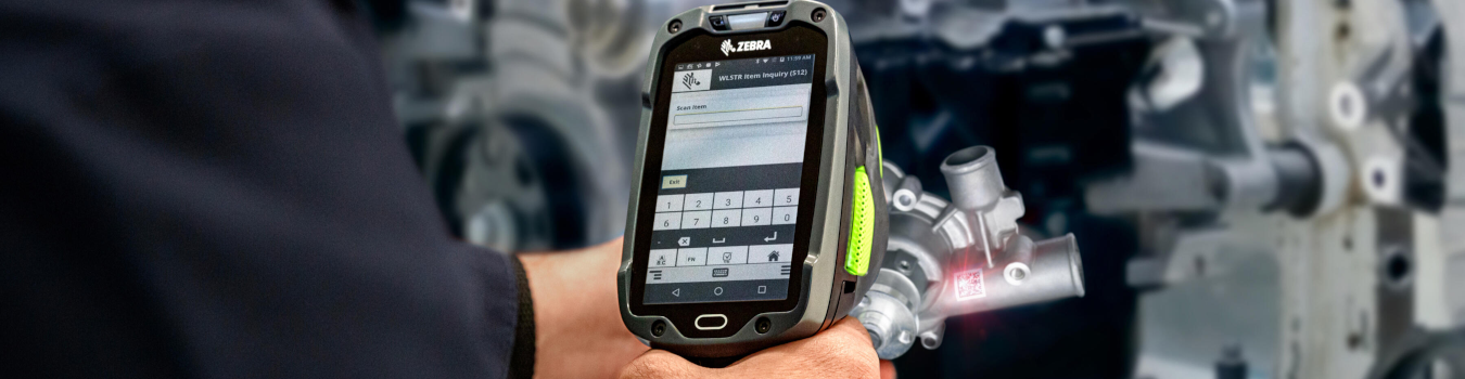 Mobile Computer mit DPM-Scanner für direkte Bauteilmarkierungen