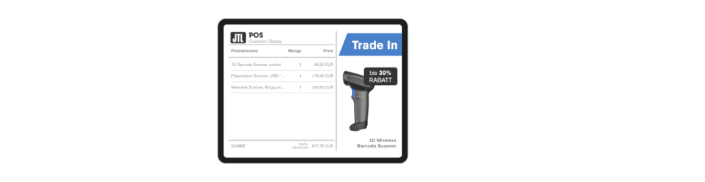 JTL POS CustomerDisplay – Zahlungsinformationen und Kundenkommunikation am Point of Sale